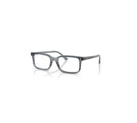 Ray-Ban Eyeglasses Unisex Rb5445 - Striped Blue Frame Clear Lenses Polarized 52-19