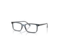 Ray-Ban Eyeglasses Unisex Rb5445 - Striped Blue Frame Clear Lenses Polarized 54-19