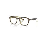 Ray-Ban Eyeglasses Unisex Rb5451 Optics - Havana On Transparent Green Frame Clear Lenses Polarized 50-20