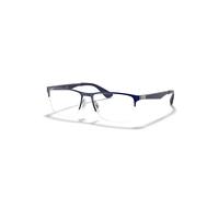 Ray-Ban Eyeglasses Unisex Rb6335 Optics - Blue Frame Clear Lenses Polarized 56-17