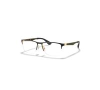 Ray-Ban Eyeglasses Unisex Rb6335 Optics - Gold Frame Clear Lenses Polarized 56-17
