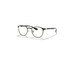 Ray-Ban Eyeglasses Unisex Rb6355 Optics - Gold Frame Clear Lenses Polarized 52-20