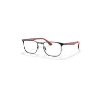 Ray-Ban Eyeglasses Unisex Rb6363 Optics - Black Frame Clear Lenses Polarized 54-18