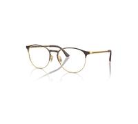 Ray-Ban Eyeglasses Unisex Rb6375 Optics - Gold Frame Clear Lenses Polarized 51-18