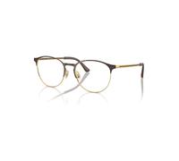 Ray-Ban Eyeglasses Unisex Rb6375 Optics - Gold Frame Clear Lenses Polarized 53-18