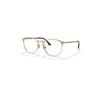 Ray-Ban Eyeglasses Unisex Rb6375 Optics - Gold Frame Clear Lenses Polarized 53-18