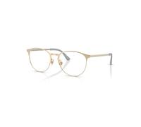 Ray-Ban Eyeglasses Unisex Rb6375 Optics - Pale Gold Frame Clear Lenses Polarized 53-18