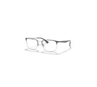 Ray-Ban Eyeglasses Unisex Rb6421 Optics - Grey On Silver Frame Clear Lenses Polarized 54-18