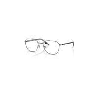 Ray-Ban Eyeglasses Unisex Rb6485 Optics - Black On Transparent Frame Clear Lenses Polarized 55-19