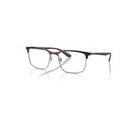 Ray-Ban Eyeglasses Unisex Rb6518 Optics - Sand Dark Violet Frame Clear Lenses Polarized 55-19