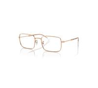 Ray-Ban Eyeglasses Unisex Rb6520 Optics - Rose Gold Frame Clear Lenses Polarized 53-20