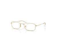 Ray-Ban Eyeglasses Unisex Rb6647 Optics - Arista Gold Frame Clear Lenses Polarized 53-20