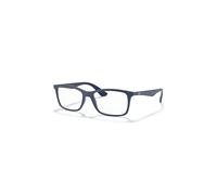 Ray-Ban Eyeglasses Unisex Rb7047 Optics - Blue Frame Clear Lenses Polarized 56-17