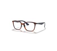 Ray-Ban Eyeglasses Unisex Rb7066 Optics - Blue Frame Clear Lenses Polarized 52-17