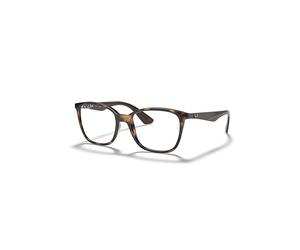 Ray-Ban Eyeglasses Unisex Rb7066 Optics - Dark Brown Frame Clear Lenses Polarized 52-17