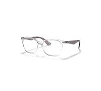 Ray-Ban Eyeglasses Unisex Rb7066 Optics - Transparent Grey Frame Clear Lenses Polarized 54-17