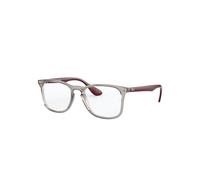 Ray-Ban Eyeglasses Unisex Rb7074 Optics - Shiny Bordeaux Frame Clear Lenses 52-18
