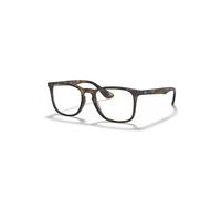 Ray-Ban Eyeglasses Unisex Rb7074 Optics - Tortoise Frame Clear Lenses Polarized 50-18