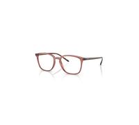 Ray-Ban Eyeglasses Unisex Rb7185 Optics - Transparent Brown Frame Clear Lenses Polarized 50-18