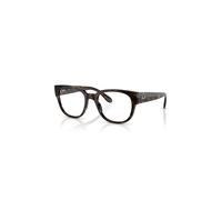 Ray-Ban Eyeglasses Unisex Rb7210 Optics - Havana Frame Clear Lenses Polarized 52-20