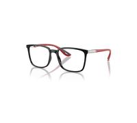 Ray-Ban Eyeglasses Unisex Rb7240m Optics Scuderia Ferrari Collection - Red Frame Clear Lenses Polarized 54-18