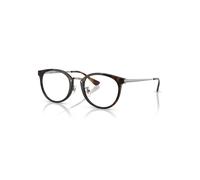Ray-Ban Eyeglasses Unisex Rb7266d Optics - Gunmetal Frame Clear Lenses Polarized 49-20