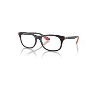 Ray-Ban Eyeglasses Unisex Rb7307m Optics Scuderia Ferrari Collection - Black Frame Clear Lenses Polarized 55-17