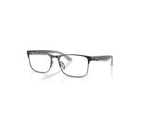 Ray-Ban Eyeglasses Unisex Rb7550 Optics - Black Frame Clear Lenses Polarized 55-18