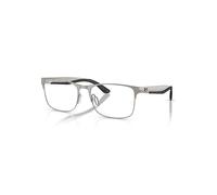 Ray-Ban Eyeglasses Unisex Rb7550 Optics - Gunmetal Frame Clear Lenses Polarized 57-18