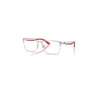 Ray-Ban Eyeglasses Unisex Rb7550 Optics - Silver Frame Clear Lenses Polarized 57-18