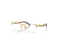 Ray-Ban Eyeglasses Unisex Rb7551 Optics - Arista Gold Frame Clear Lenses Polarized 54-19
