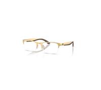 Ray-Ban Eyeglasses Unisex Rb7551 Optics - Arista Gold Frame Clear Lenses Polarized 56-19