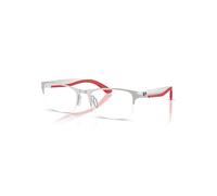 Ray-Ban Eyeglasses Unisex Rb7551 Optics - Silver Frame Clear Lenses Polarized 56-19
