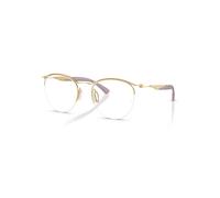 Ray-Ban Eyeglasses Unisex Rb7553 Optics - Arista Gold Frame Clear Lenses Polarized 50-20