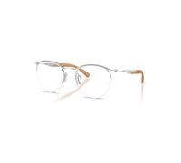 Ray-Ban Eyeglasses Unisex Rb7553 Optics - Silver Frame Clear Lenses Polarized 52-20