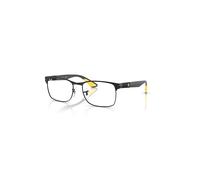 Ray-Ban Eyeglasses Unisex Rb8425m Optics Scuderia Ferrari Collection - Matte Black Frame Clear Lenses Polarized 53-17