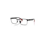 Ray-Ban Eyeglasses Unisex Rb8425m Optics Scuderia Ferrari Collection - Matte Black Frame Clear Lenses Polarized 55-17