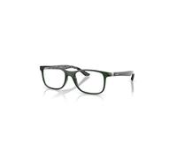 Ray-Ban Eyeglasses Unisex Rb8903 Optics - Dark Carbon On Texture White Frame Clear Lenses Polarized 55-18