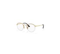 Ray-Ban Eyeglasses Unisex Round Gaze - Arista Gold Frame Clear Lenses 51-22