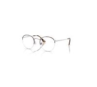 Ray-Ban Eyeglasses Unisex Round Gaze - Silver Frame Clear Lenses Polarized 53-22