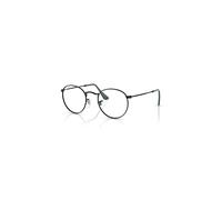 Ray-Ban Eyeglasses Unisex Round Metal Optics - Black Frame Clear Lenses 50-21
