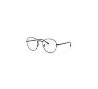 Ray-Ban Eyeglasses Unisex Round Metal Optics II - Black Frame Clear Lenses 49-20