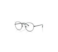 Ray-Ban Eyeglasses Unisex Round Metal Optics II - Black Frame Clear Lenses Polarized 51-20