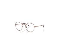 Ray-Ban Eyeglasses Unisex Round Metal Optics II - Rose Gold Frame Clear Lenses Polarized 49-20