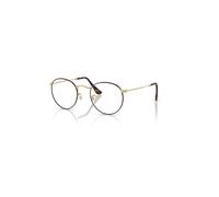Ray-Ban Eyeglasses Unisex Round Metal Optics - Matt Arista Gold Frame Clear Lenses 50-21