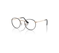 Ray-Ban Eyeglasses Unisex Round Metal Optics - Rose Gold Frame Clear Lenses 47-21