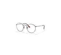 Ray-Ban Eyeglasses Unisex Round Titanium Optics - Gunmetal Frame Clear Lenses 50-21