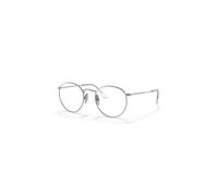 Ray-Ban Eyeglasses Unisex Round Titanium Optics - Silver Frame Clear Lenses 50-21