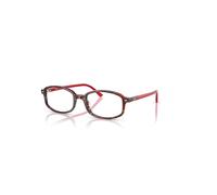 Ray-Ban Eyeglasses Unisex Sam Optics - Transparent Red Frame Clear Lenses Polarized 54-19