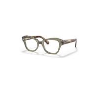 Ray-Ban Eyeglasses Unisex State Street Optics - Striped Green Havana Frame Clear Lenses Polarized 48-20